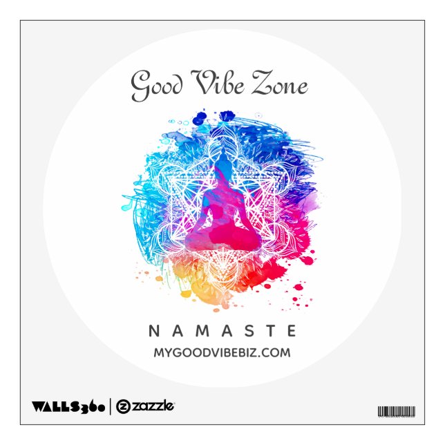 *~* GOOD VIBE ZONE Buddha Sacred Yoga Wall Decal (Front)