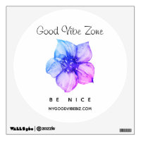 *~* GOOD VIBE ZONE Ombre Flower Floral Wall Decal