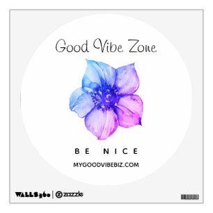 *~* GOOD VIBE ZONE Ombre Flower Floral Wall Decal