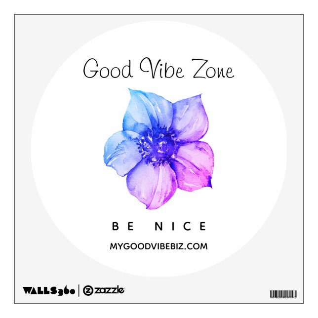*~* GOOD VIBE ZONE Ombre Flower Floral Wall Decal (Front)