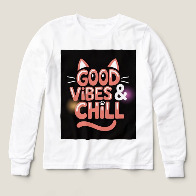 Good Vibes and Chill Art Design T-Shirt –  Tri-Blend Shirts (Design Front)