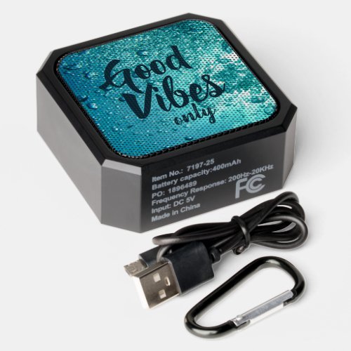 Good Vibes and Cool Blue Water Bluetooth Speaker