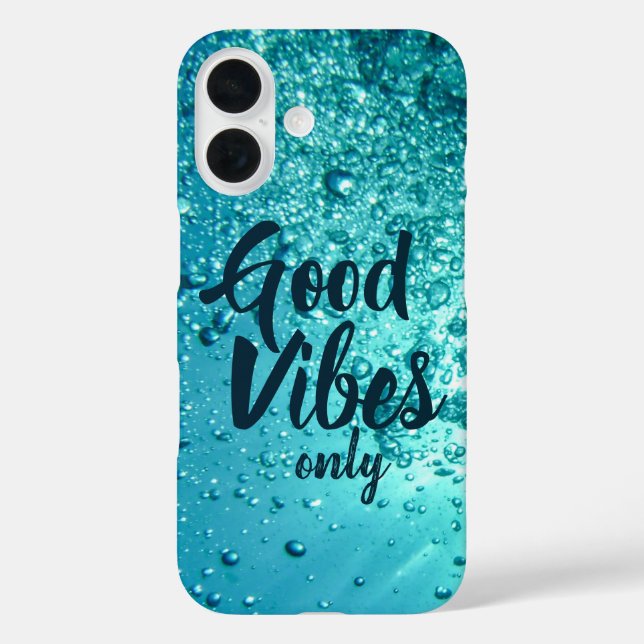 Good Vibes and Cool Blue Water Case-Mate iPhone Case (Back)