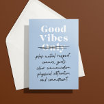 Good Vibes and More Happy Anniversary Card<br><div class="desc">A happy relationship is more than just good vibes,  it's mutual respect,  common goals,  clear communication,  physical attraction and commitment among other things. Customize the inside message for your own special occasion.</div>