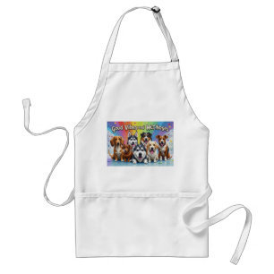 Good Vibes and Wet Noses Playful doodles Adult Apron