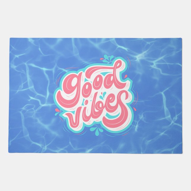 Good Vibes Beach/pool  Doormat (Front)