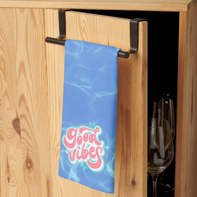 Good Vibes Beach/pool  Kitchen Towel (Thirds Fold)