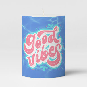 Good Vibes Beach/pool  Pillar Candle