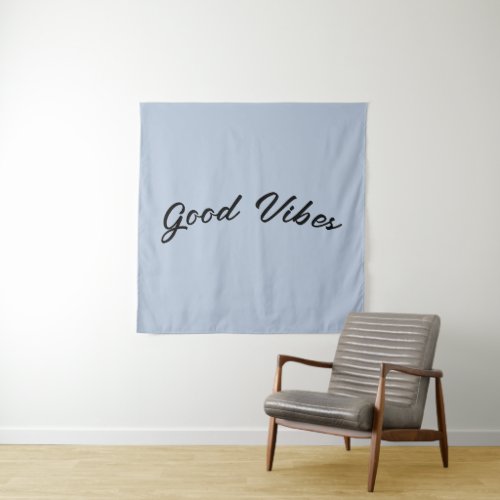 Good Vibes Blue Aesthetic Modern Cool Wall Decor Tapestry