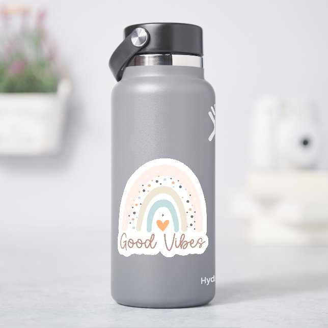Good Vibes Boho Rainbow  Sticker (HydroFlask)