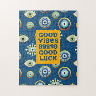 Good Vibes bring Good Luck evil eye puzzle