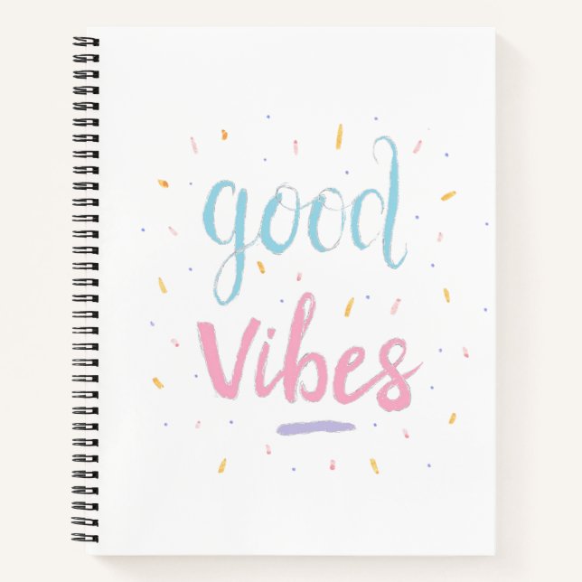 "Good Vibes" College Ruled Notebook (Front)