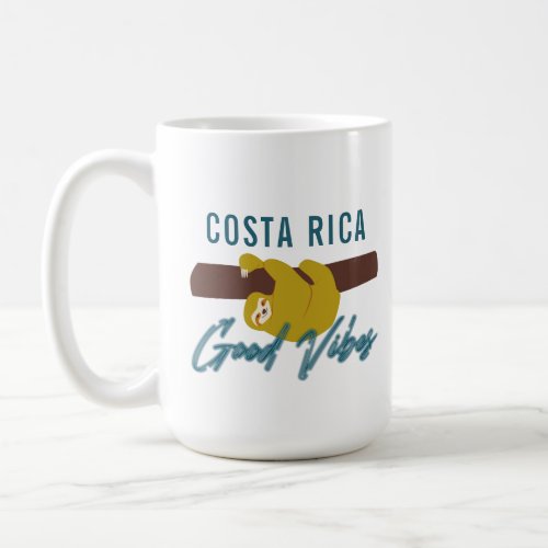 Good Vibes Costa Rica Sloth Coffee Mug