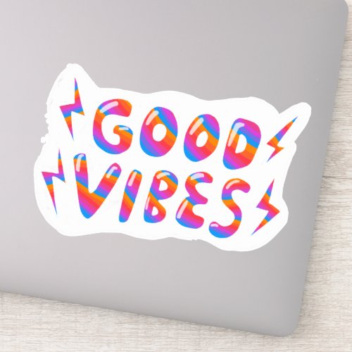 GOOD VIBES Cute Colorful  Fun Sticker