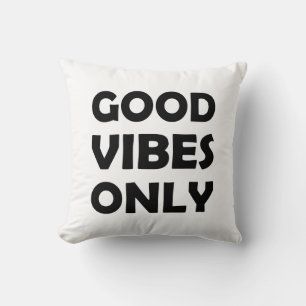 Good Vibes Daily Uplifting Message Throw Pillow