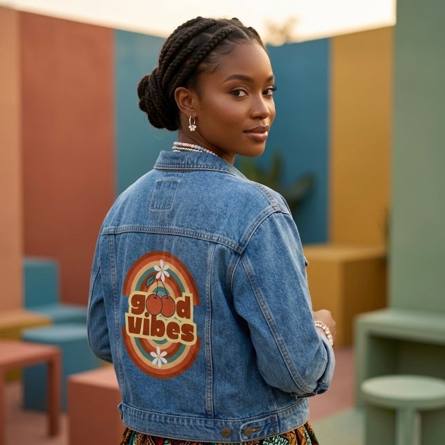 Good Vibes Denim Jacket (Creator Uploaded)