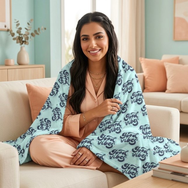 Good Vibes Fleece Blanket (Creator Uploaded)
