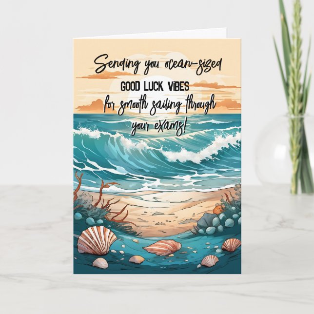 good vibes GCSE ALevel SAT Card (Front)