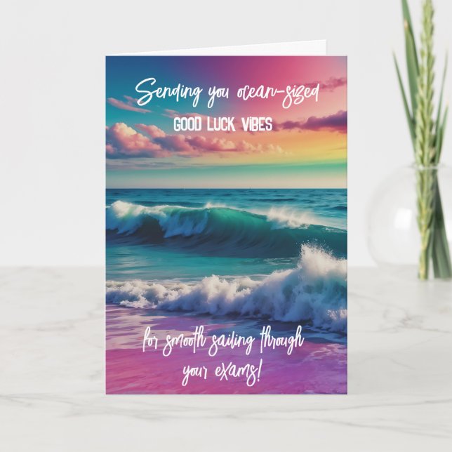 good vibes GCSE ALevel SAT Card (Front)