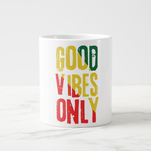Good vibes  giant coffee mug (Front)