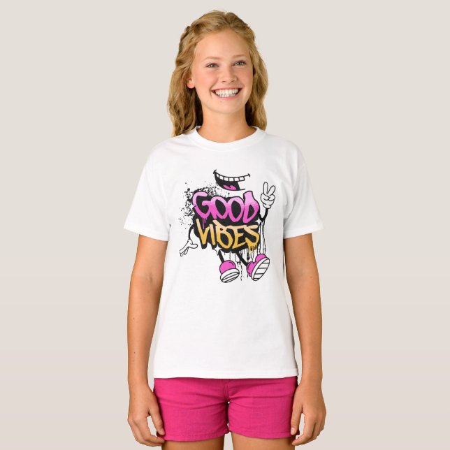 Good Vibes Graffiti T-Shirt (Front Full)