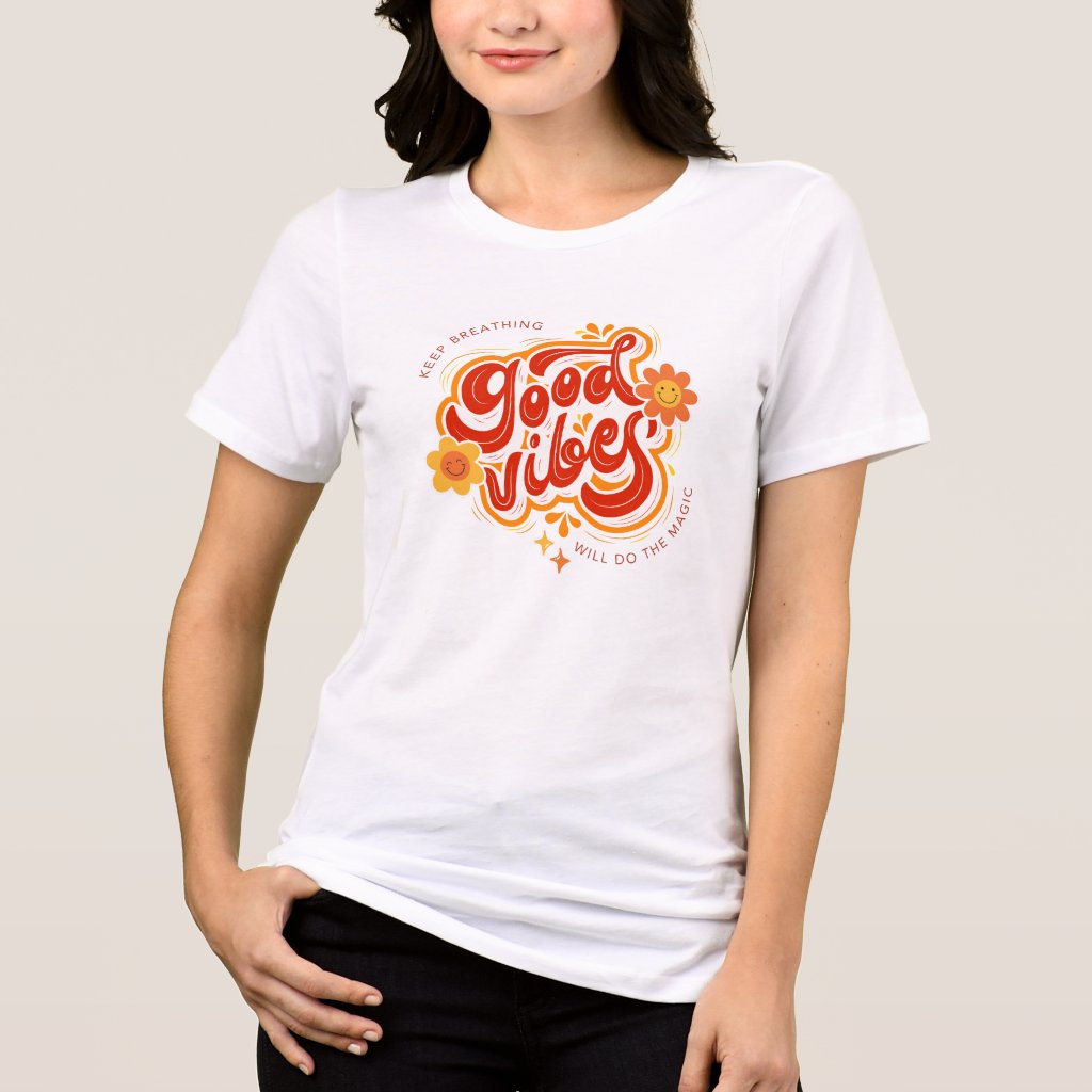 Good Vibes Graphic Tee in Soft Tri-Blend