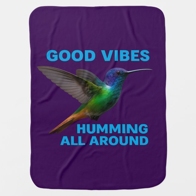 Good Vibes – Humming All Around Edition Baby Blanket (Front)