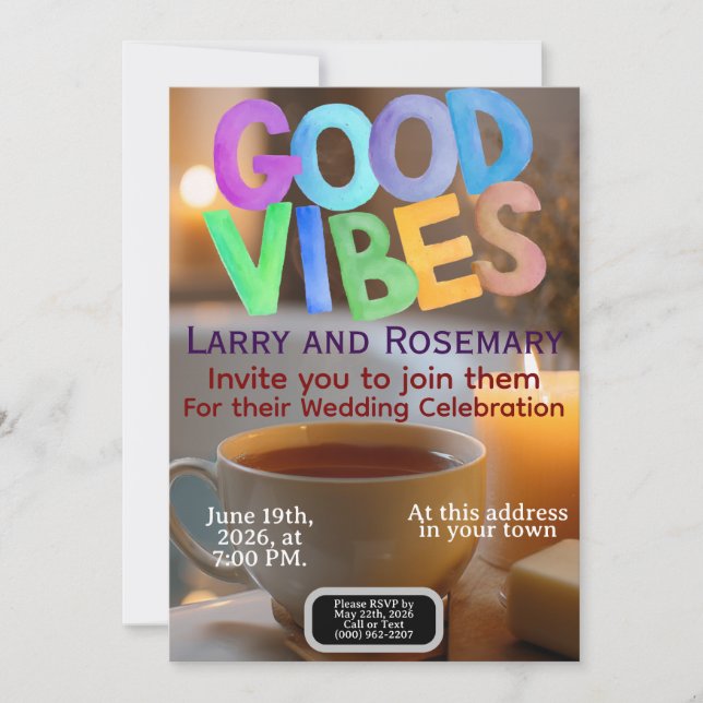 Good Vibes Invitation (Front)