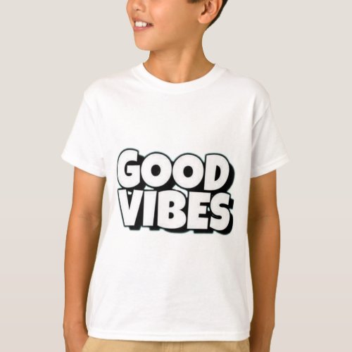 Good Vibes Kids Basic T_Shirt