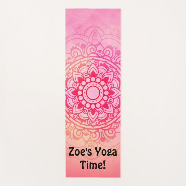 Good Vibes Mandala Personalized Yoga Mat (Front)