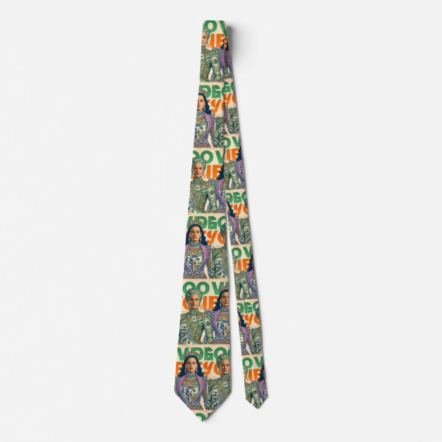 good vibes  neck tie (Front)