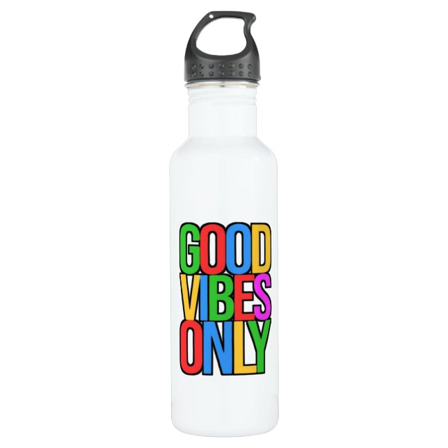 Good Vibes Only-45365 Stainless Steel Water Bottle (Front)
