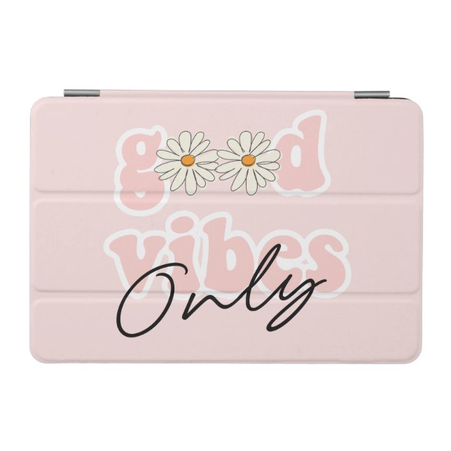Good Vibes Only 70's Hippie Slogan iPad Mini Cover (Horizontal)