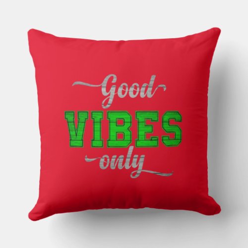 Good Vibes Only A Positivity Journal Throw Pillow