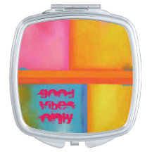 "Good Vibes Only" - Abstract Art - Quote