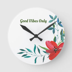 Good Vibes Only Acrylic  Round Clock