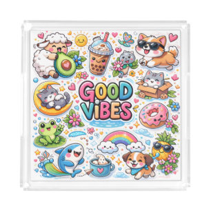 Good Vibes Only  Acrylic Tray