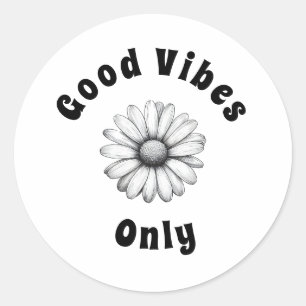 Good Vibes Only Classic Round Sticker
