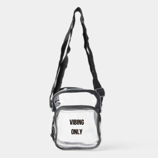 Good Vibes only clear crossbody stadiumbag