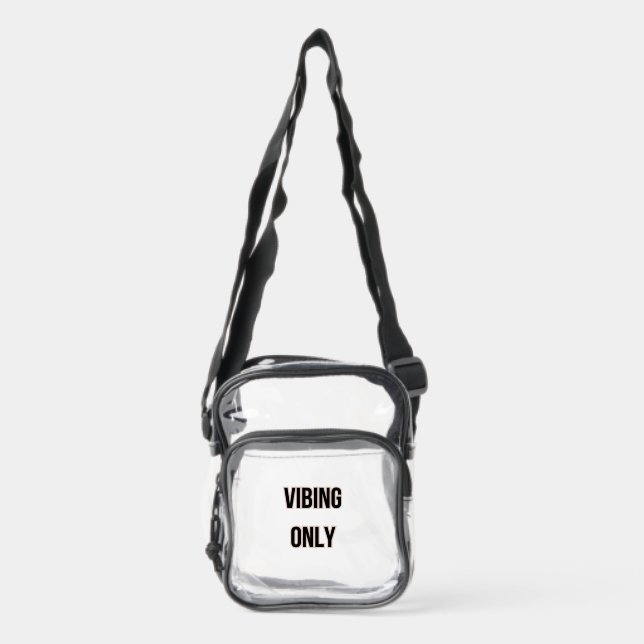 Good Vibes only clear crossbody stadiumbag (Front)