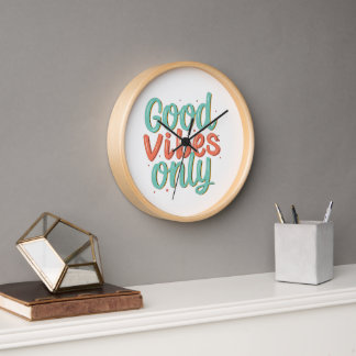 Good Vibes Only Clock