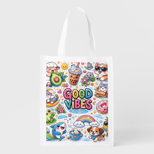 Good Vibes Only Grocery Bag