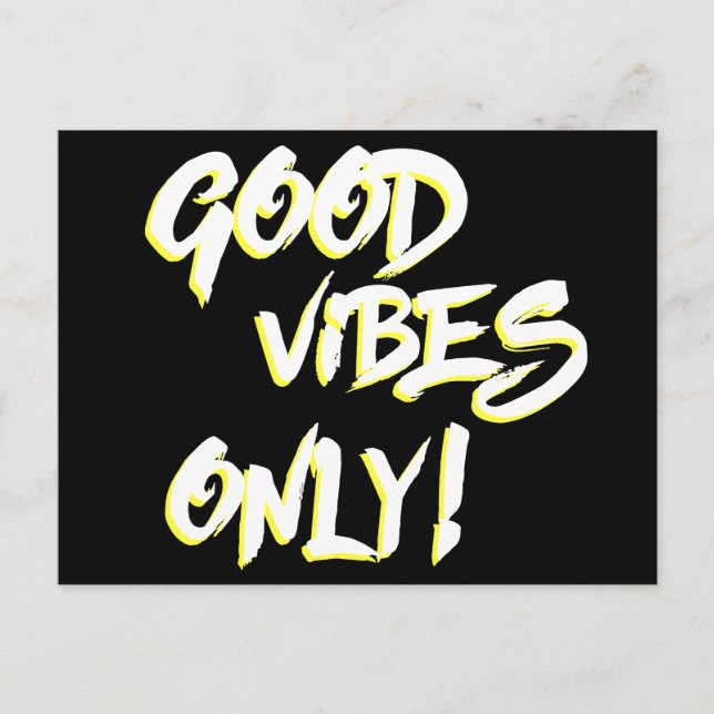 Good Vibes Only Grungy Postcard (Front)
