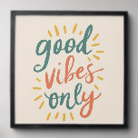 Good Vibes Only Hand Lettering Peel And Stick Photo Tile