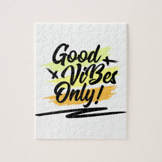 Good Vibes Only, Inspirational Quote Jigsaw Puzzle