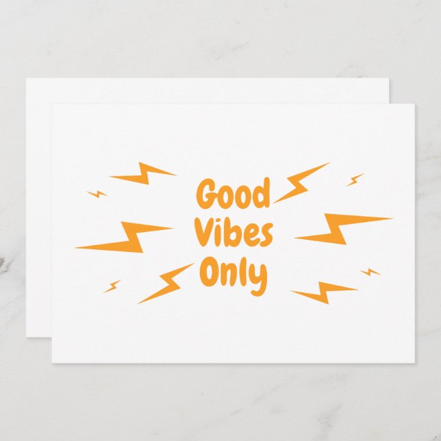 good vibes only invitation (Front/Back)