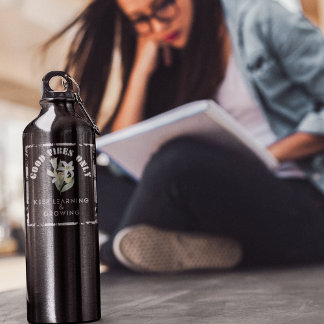 Good Vibes Only-Keep Learning & Growing Design Stainless Steel Water Bottle