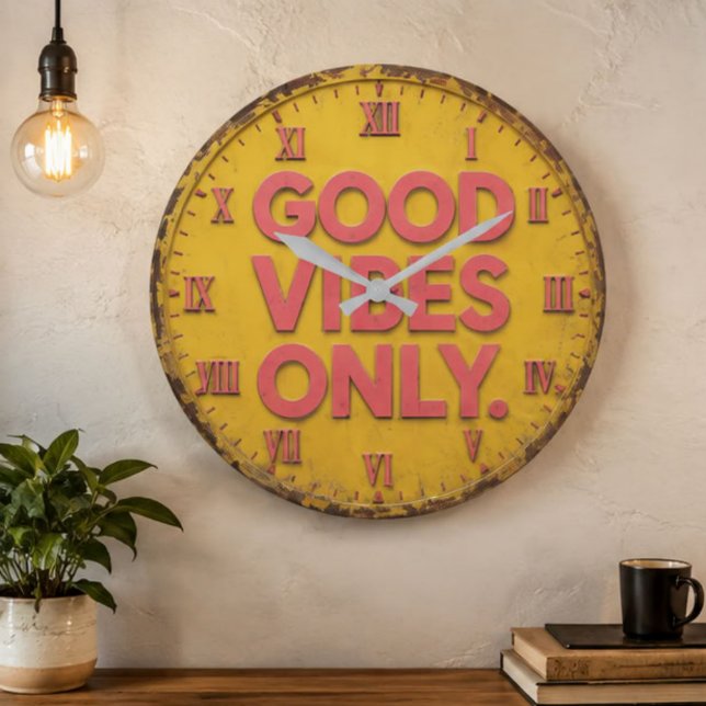 Good Vibes Only Large Clock (Creator Uploaded)