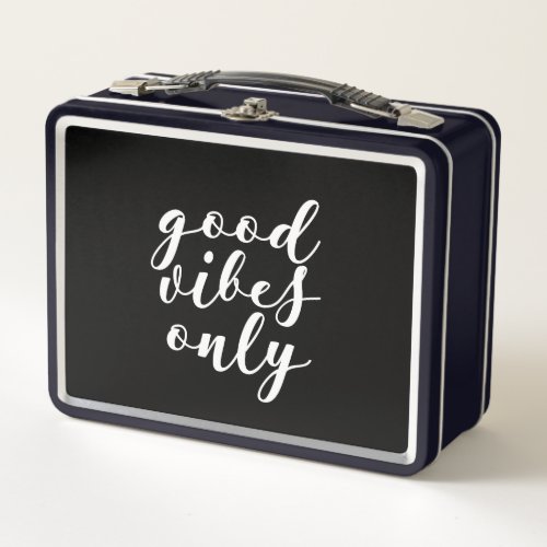 Good vibes only metal lunch box