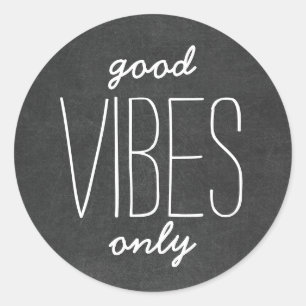 Good Vibes Only Motivational Chalkboard Stickers